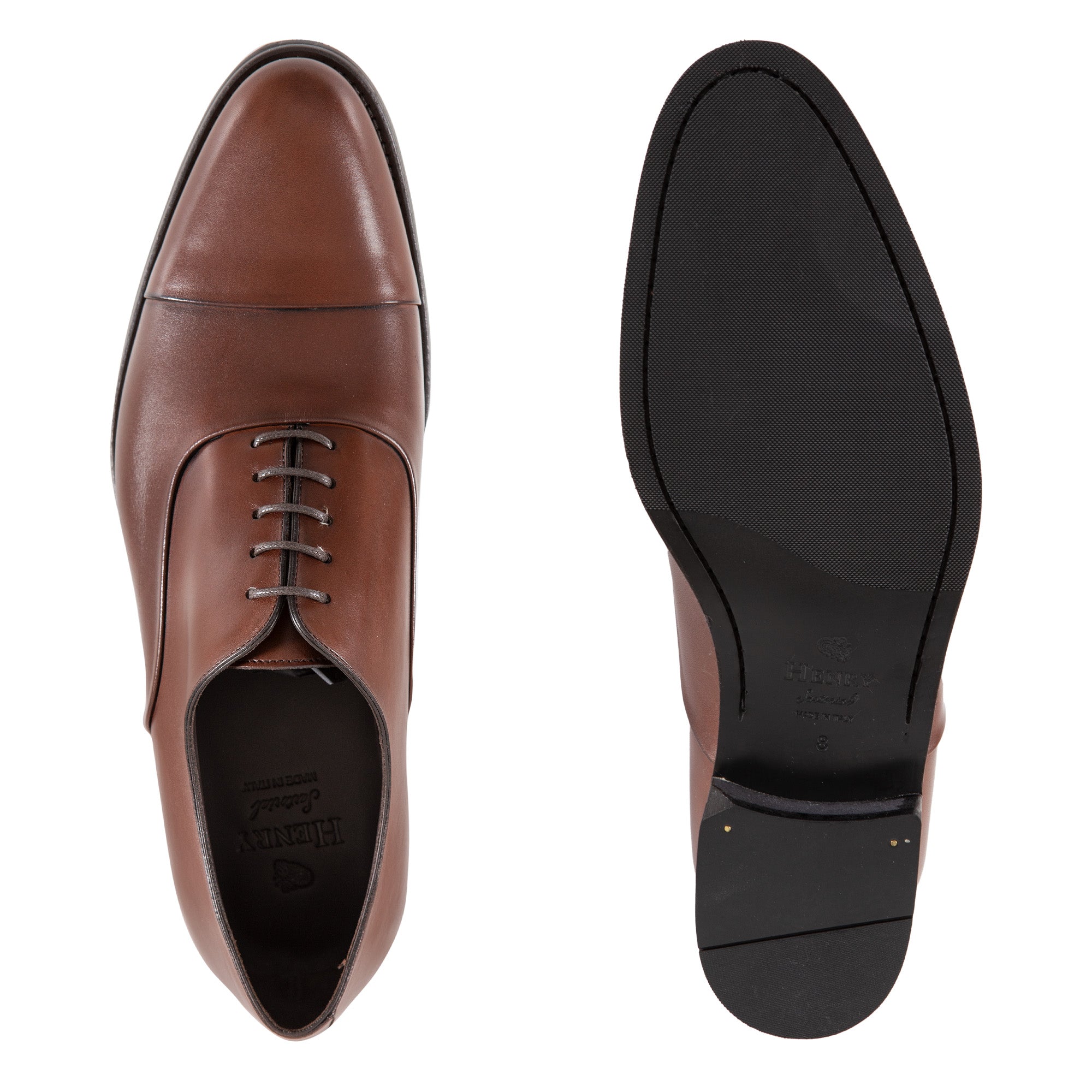 HENRY SARTORIAL Blake Oxford Brown Dress Shoes for Men - Classic Business Casual & Formal Wear for Office, Wedding & Special Occasions