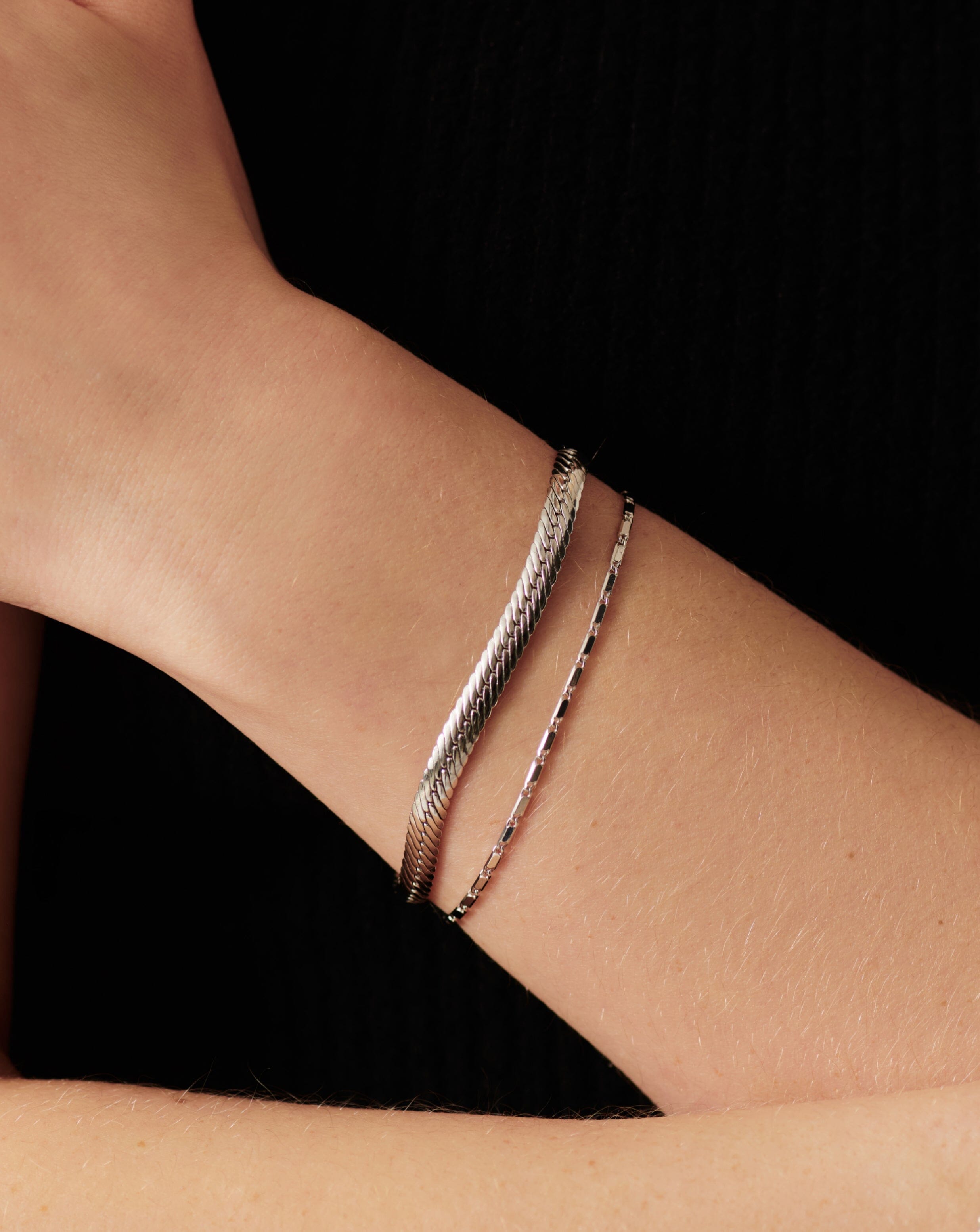 Lucy Williams Horizon Link Chain Bracelet - Sterling Silver Jewelry for Women | Elegant Everyday Wear & Special Occasions