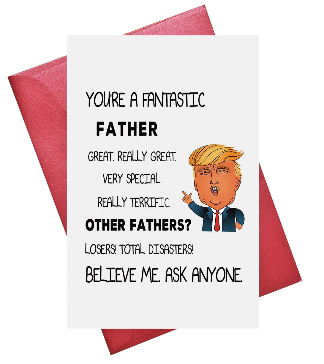 Funny Father's Day Card - Humorous Trump-Themed Greeting Card for Dad | Birthday Gift for Dad | Perfect for Father's Day, Birthday & Special Occasions