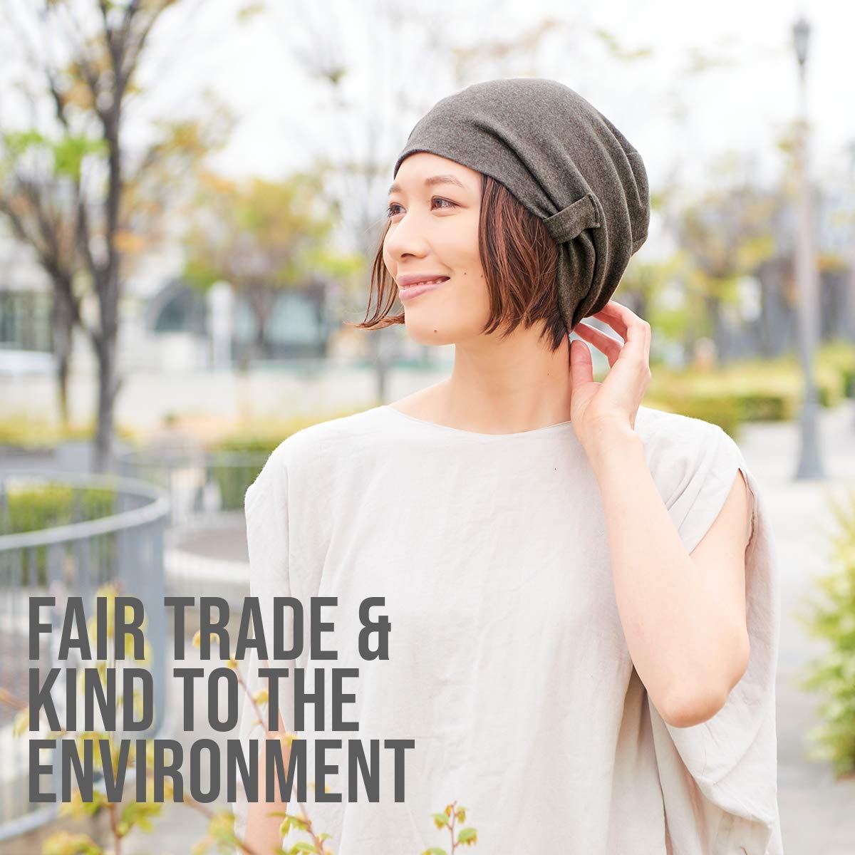 CHARM Organic Cotton Slouchy Beanie for Women - Soft Summer Chemo Hat & Comfortable Headwear for Cancer Patients - Perfect for Outdoor Activities, Relaxing at Home, and Everyday Fashion