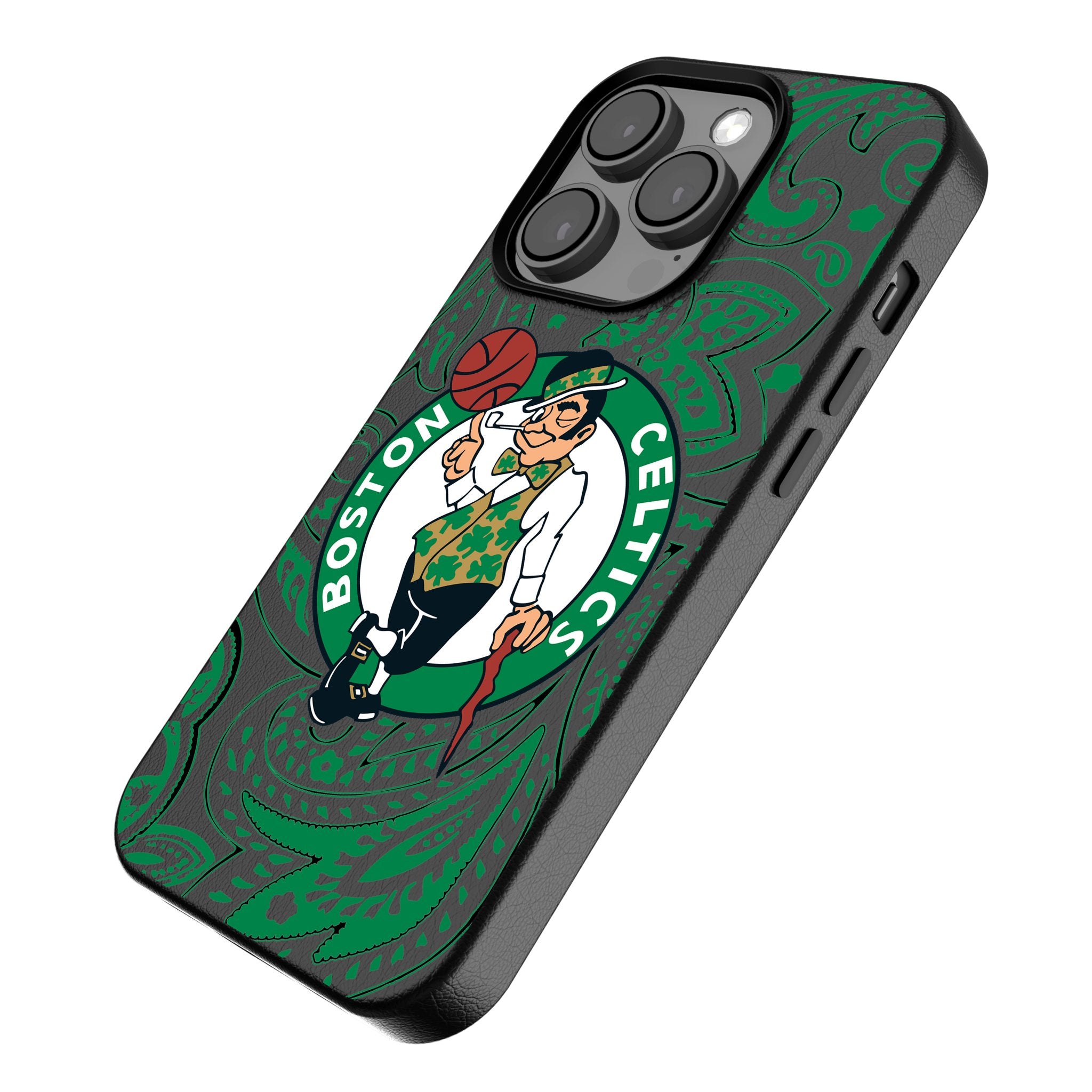 Boston Celtics Paisley MagSafe Compatible Phone Case for iPhone 14/13/12 Pro Max - Stylish Protective Cover for Celtics Fans - Perfect for Game Day & Everyday Use