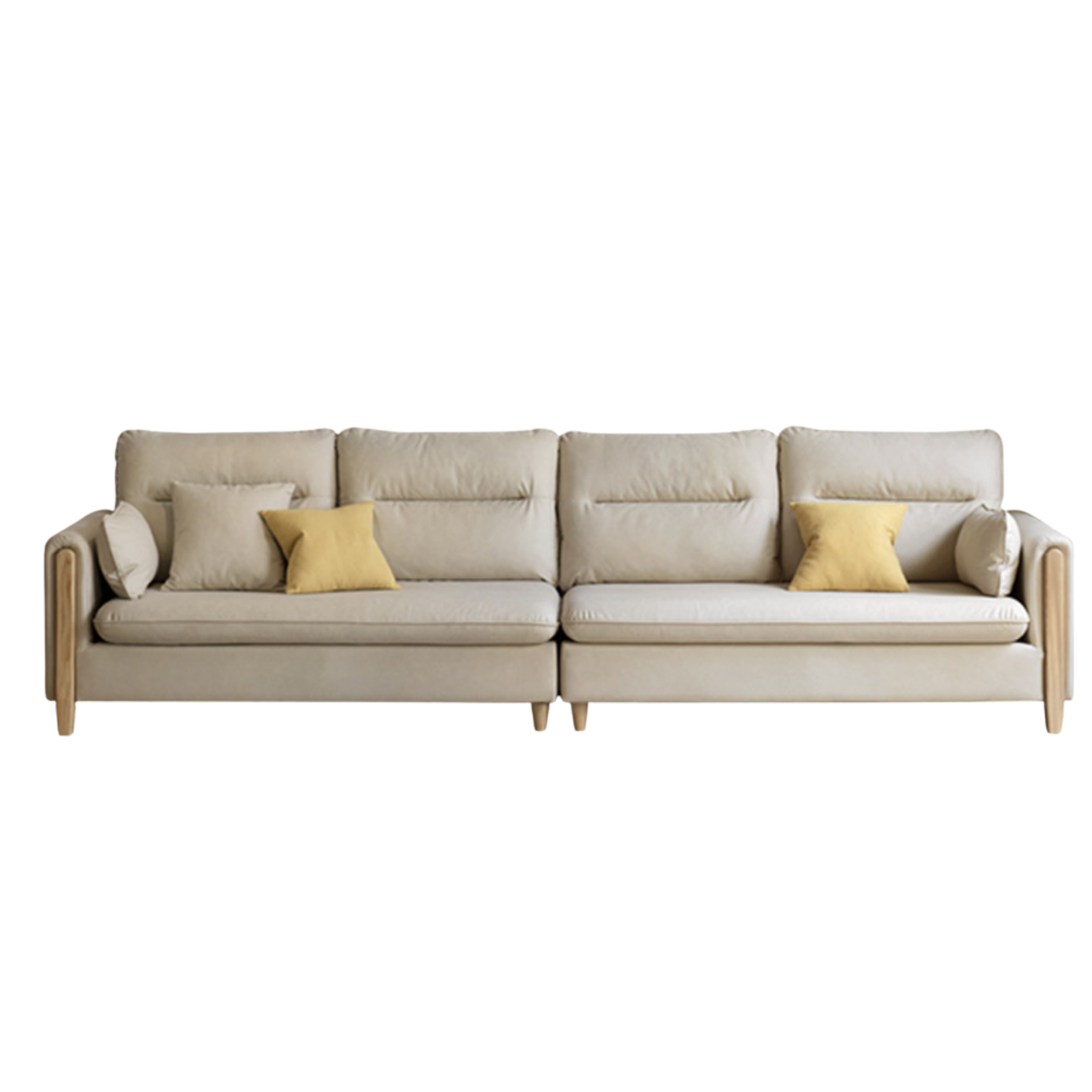 Premium Oak Solid Wood Luxury Fabric Sofa - Elegant & Durable Living Room Furniture for Home & Office Decor