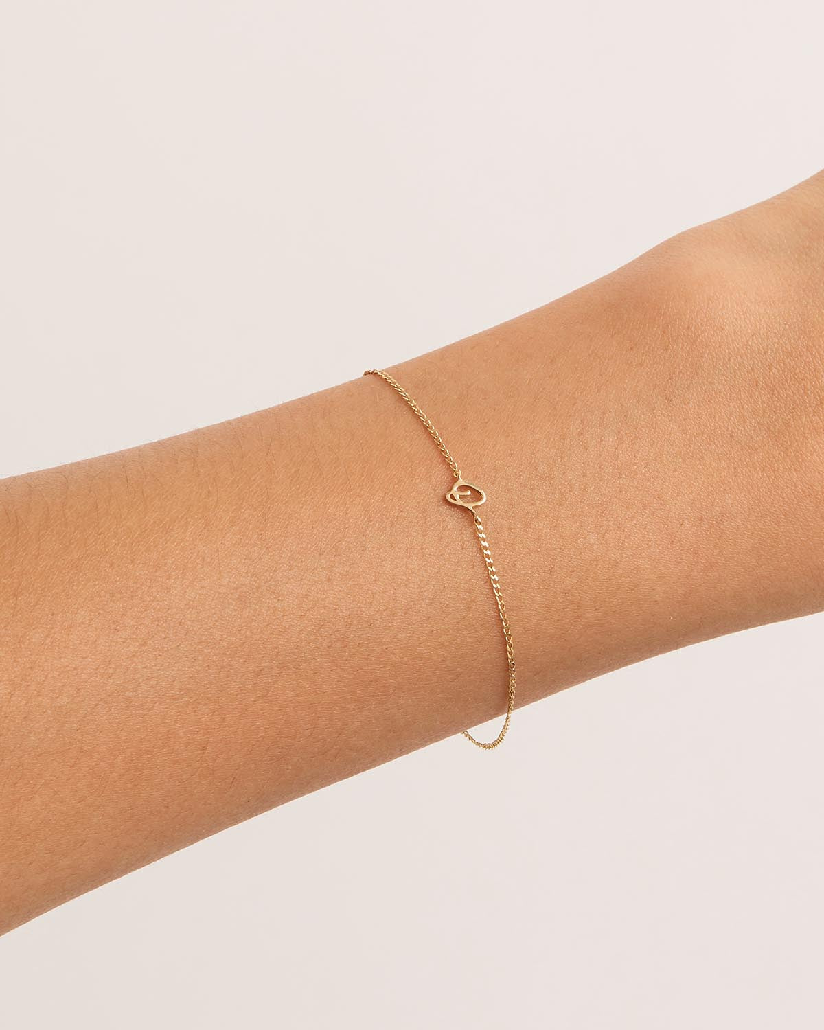14K Solid Gold Love Letter Bracelet - Dainty & Elegant Jewelry for Women, Perfect Gift for Anniversary, Valentine's Day & Special Occasions