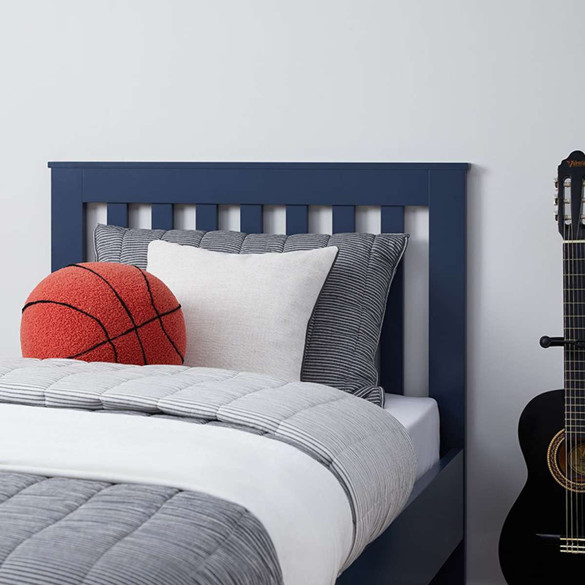 Hamptons Single Bed Frame - Midnight Black - Perfect for Kids Rooms, Guest Bedrooms & Small Spaces