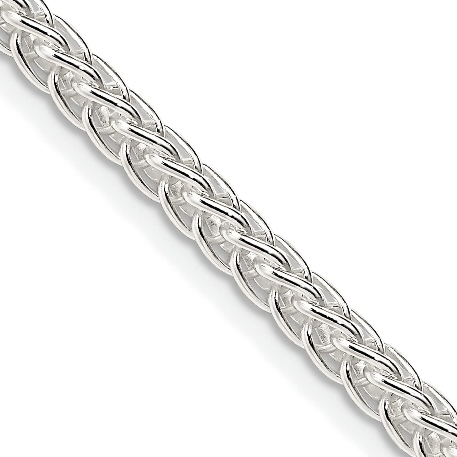 FindingKing Sterling Silver Spiga Chain Necklace 24