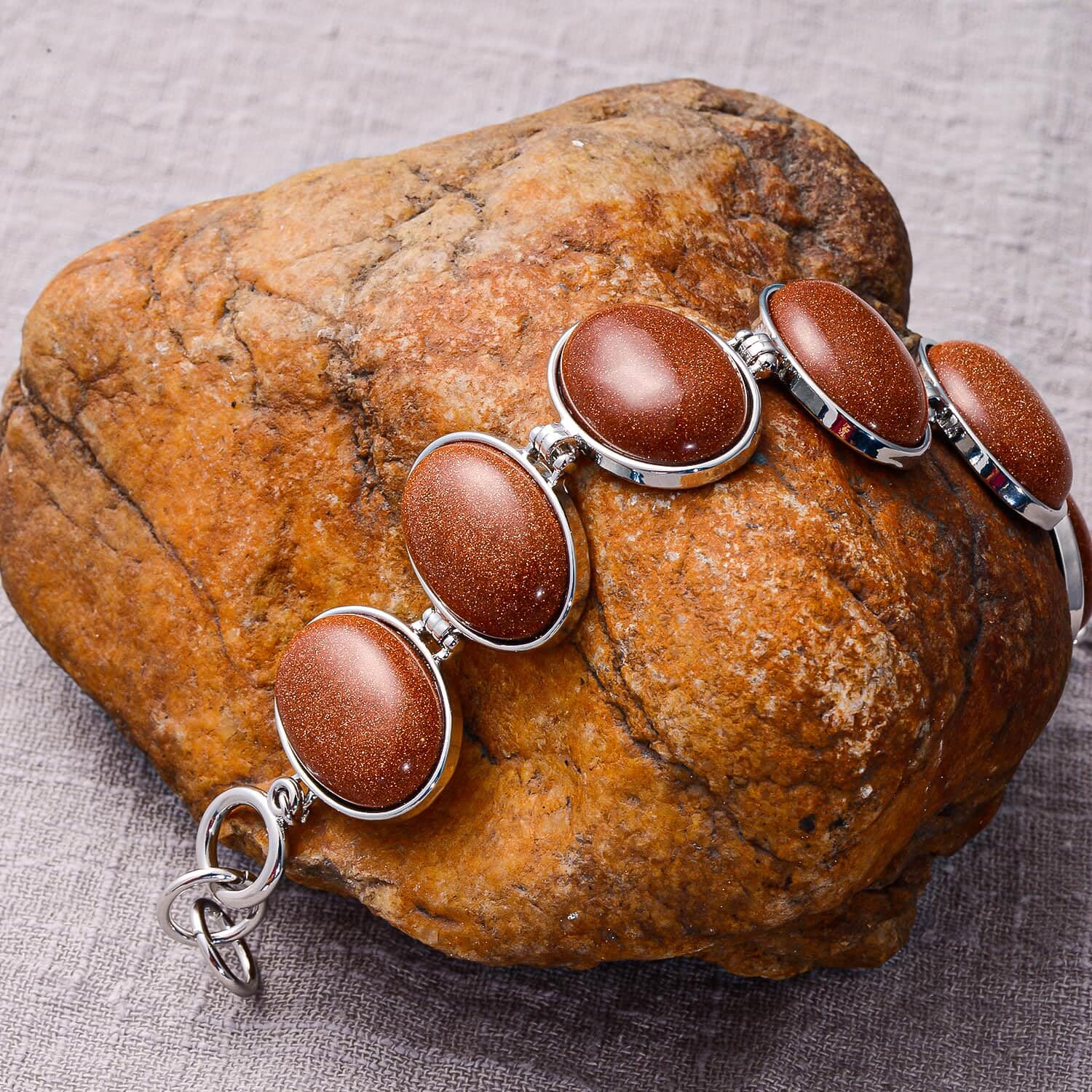 SHOP LC Genuine Gemstone Bracelet for Women - Elegant Adjustable Station Jewelry, Perfect Birthday Gift for Her - Ideal for Parties, Weddings & Everyday Wear