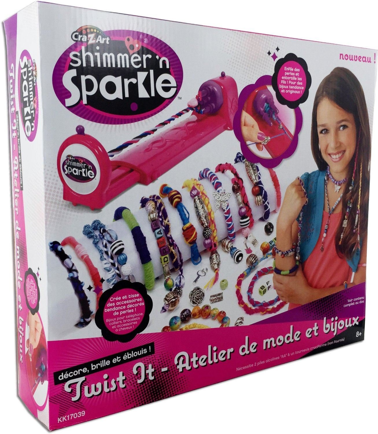 Shimmer and Sparkle 3-in-1 Twist & Wear Jewelry Maker Kit - DIY Fashion Accessories for Teens & Adults - Perfect for Parties, Gifts & Creative Crafting