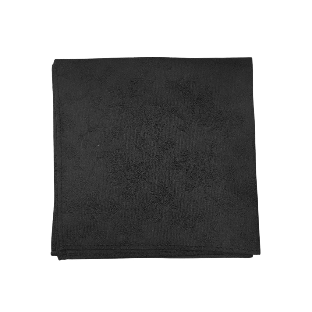 ABELARD Paisley Pocket Square - Premium Silk Pocket Square for Men - Black Luxury Handkerchief for Suits, Weddings & Formal Events