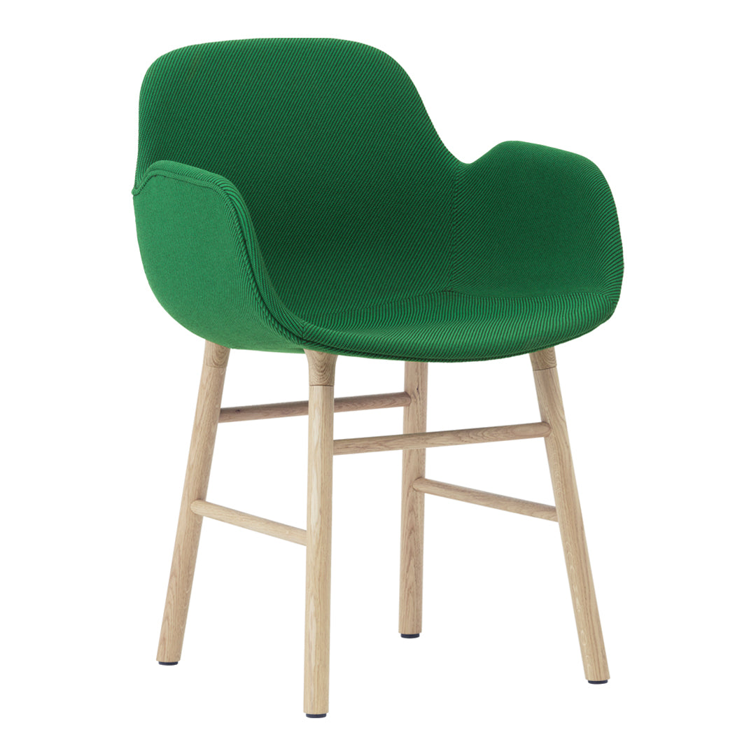 Modern Form Armchair with Sturdy Wood Legs & Premium Upholstery - Perfect for Living Room, Office or Reading Nook