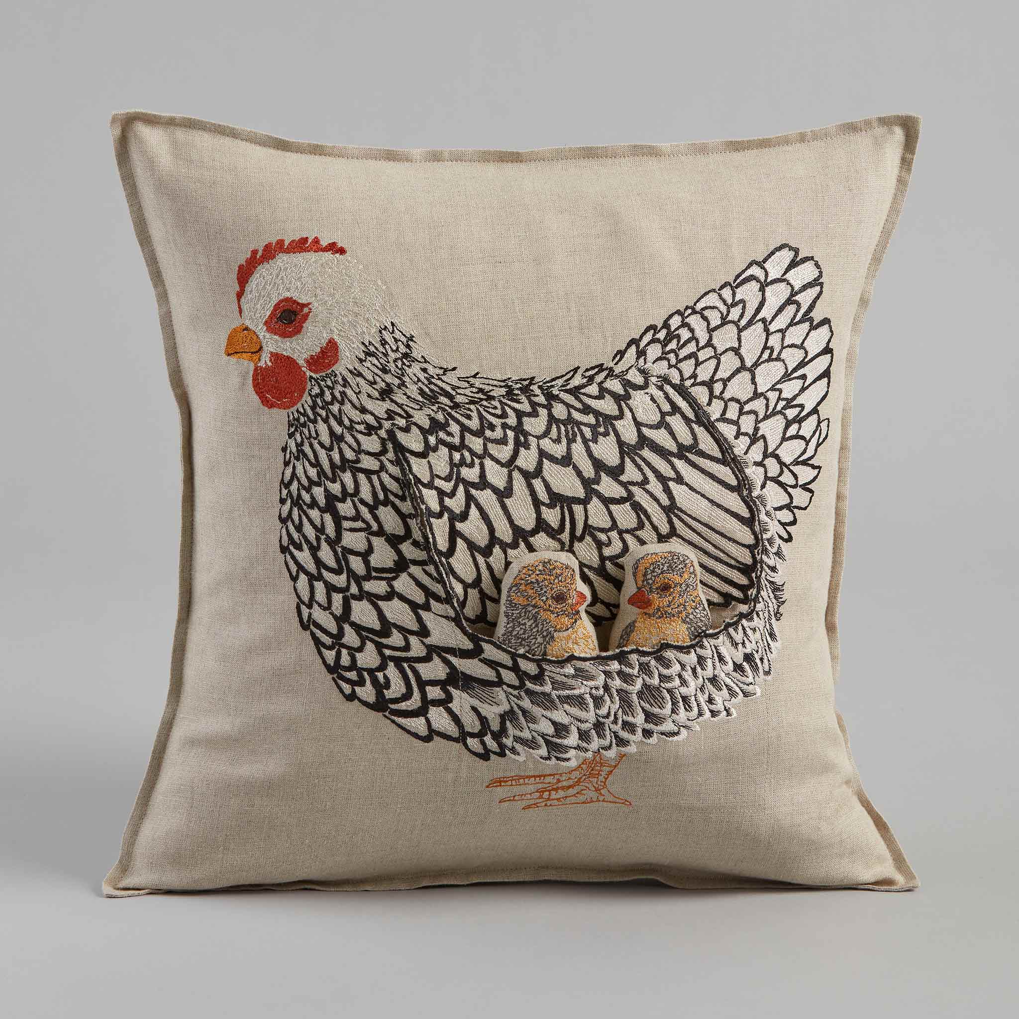 Mother Hen Pocket Pillow - Soft & Cozy Decorative Throw Pillow Cover | Coral & Tusk | Perfect for Nursery, Living Room & Bedroom Decor