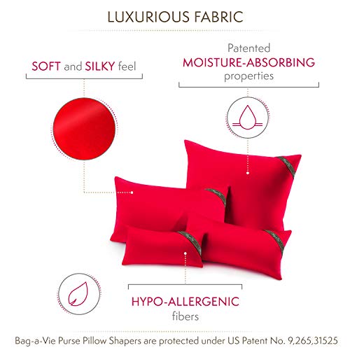 Bag-a-Vie Luxury Purse Pillow Shaper Insert for Handbags - 4 Pack Organizer for Designer Bags | Perfect for Storage, Display & Travel