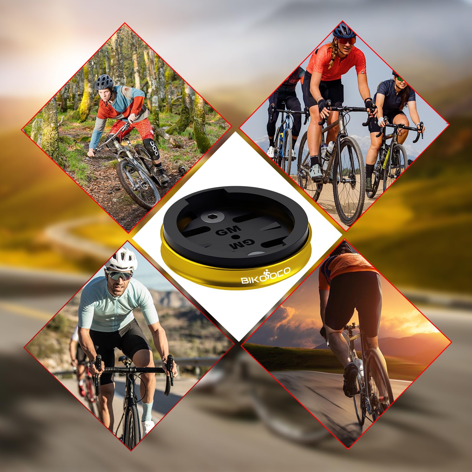 Premium Aluminum Alloy Bike Stem Top Cap Mount - Universal Holder for Garmin Edge (25/200/130/500/510/520/800/810/820/1000/1030), Wahoo Elemnt, Bryton & Cateye Cycling GPS Computers - Perfect for Road Biking, Mountain Trails & Cycling Adventures