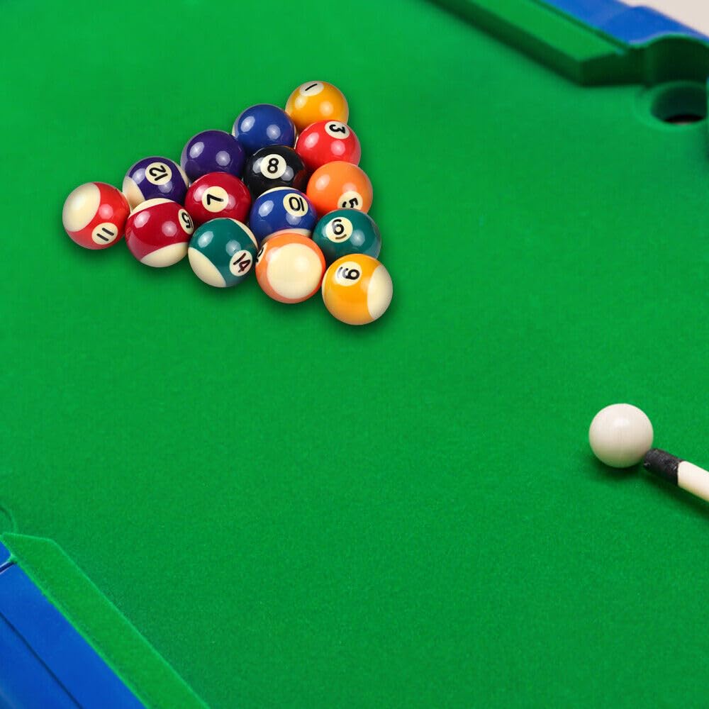 Mini Billiard Balls Set - 1.5 Inch Compact Pool Balls for Travel, Kids, and Tabletop Games