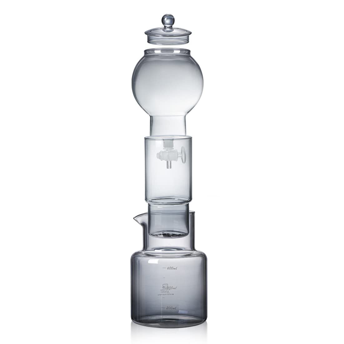 Glass Cold Brew Coffee Maker 600ml - Iced Coffee Maker for Home, Office, Bar & Cafe