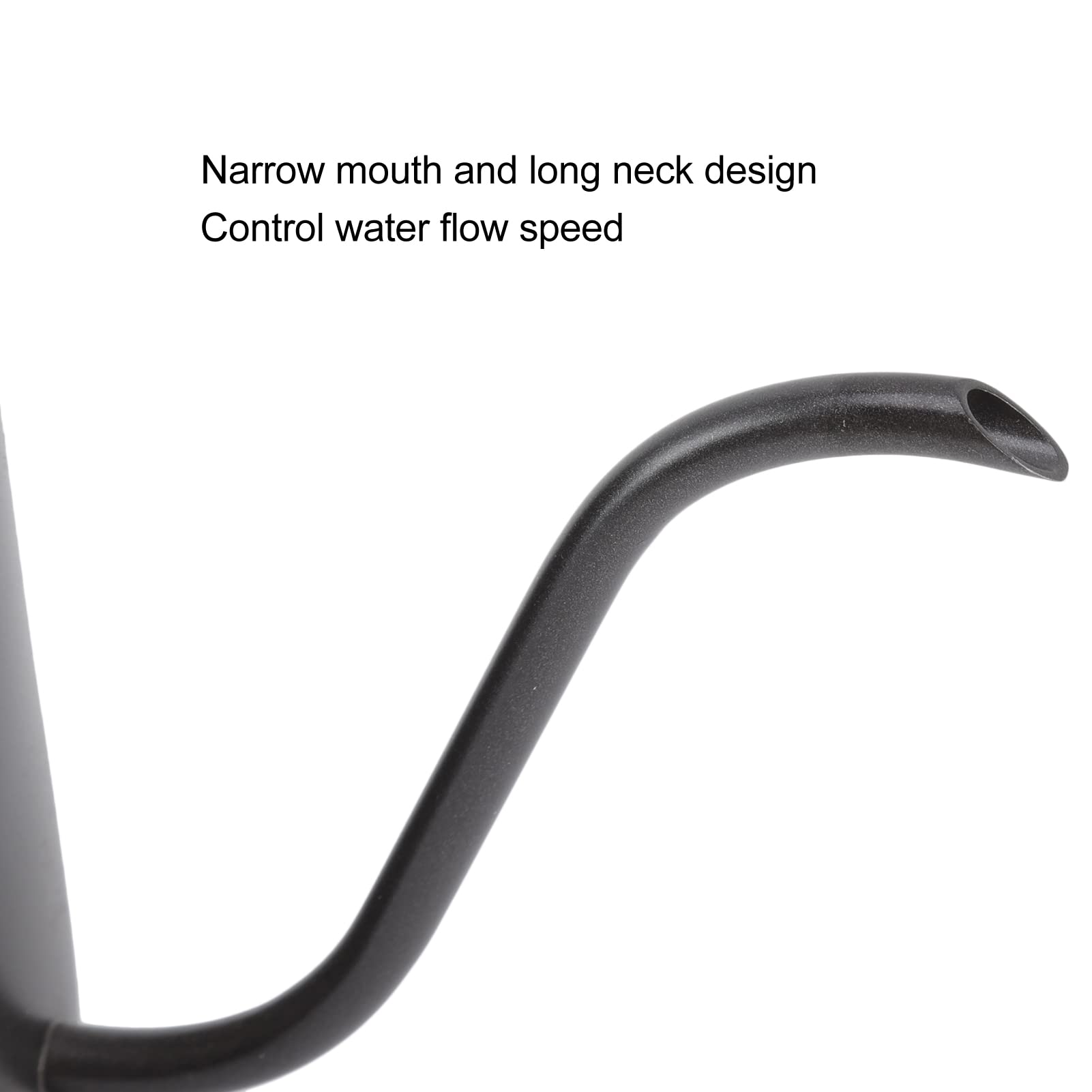 Premium Stainless Steel Pour Over Coffee Kettle - 350ml Mini Drip Coffee Maker with Long Narrow Spout & PTFE Coating (Black) | Perfect for Home Brewing, Specialty Coffee Shops & Camping Trips