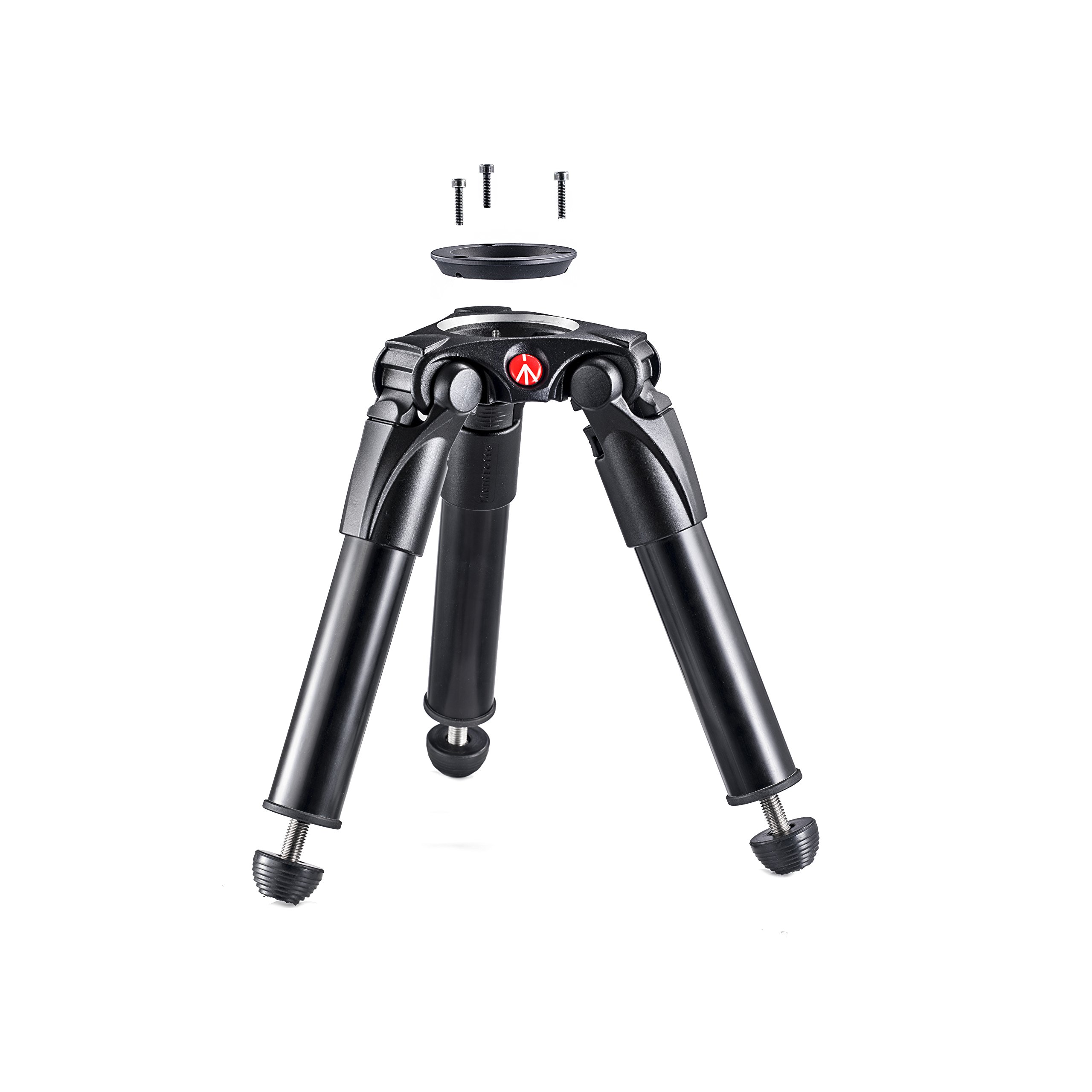 Manfrotto MVT535HH Hi-Hat 535 Aluminum Video Tripod with 75mm Half Shell & 60mm Adapter - Professional Camera Support for Studio, Film & Photography Shoots