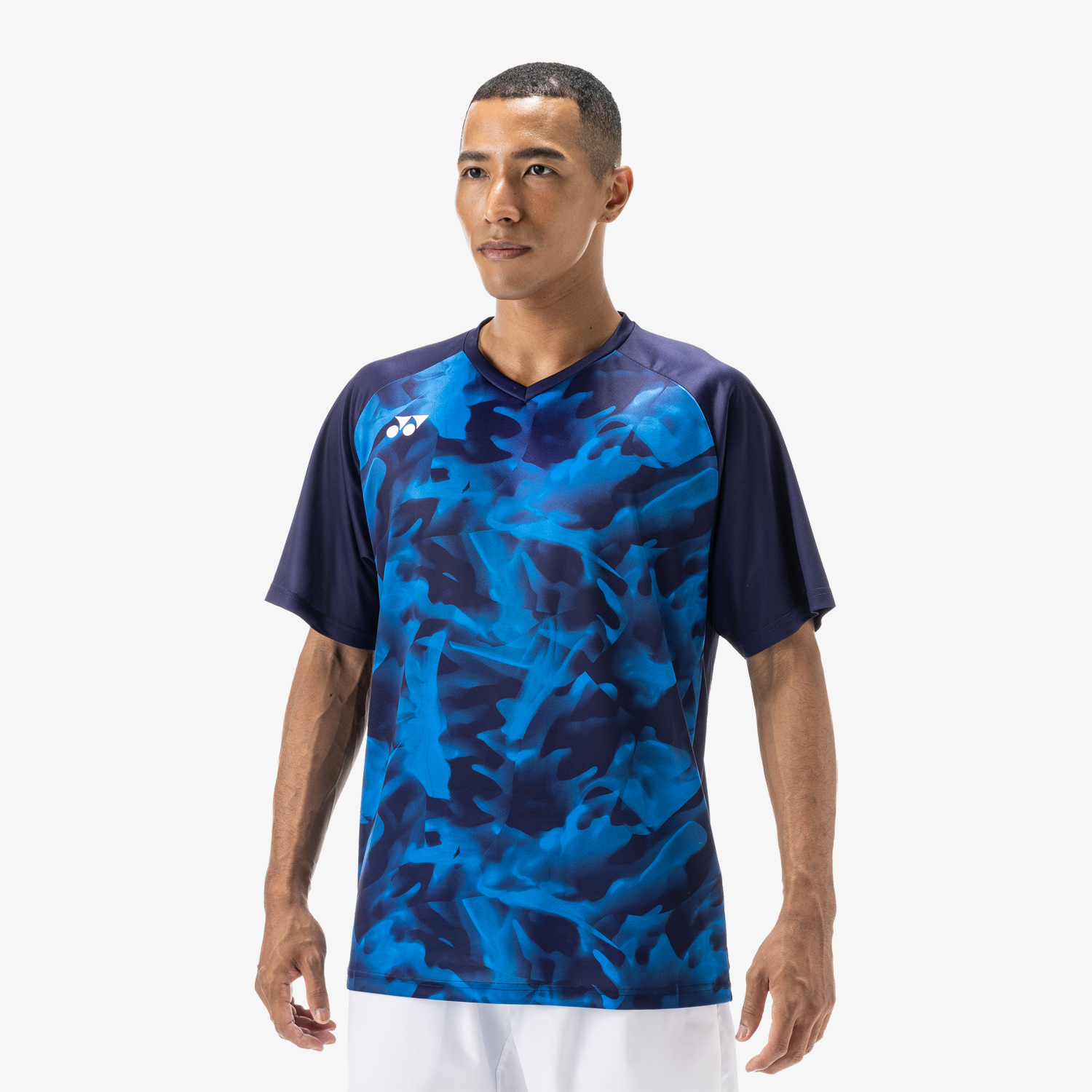 Yonex YM0033 Men's Crew Neck T-Shirt - Navy Blue - Comfortable & Breathable for Sports & Casual Wear