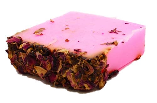 Handmade Rose & Rose Petals Soap Slices - Natural Fragrant Bath & Shower Soap for Relaxation, Gift Sets, and Spa Day at Home