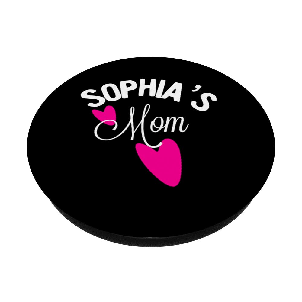 Sophia's Mom Pink Hearts T-Shirt - Cute Heart Print Women's Top for Casual Wear, Mother's Day Gift & Everyday Outfits