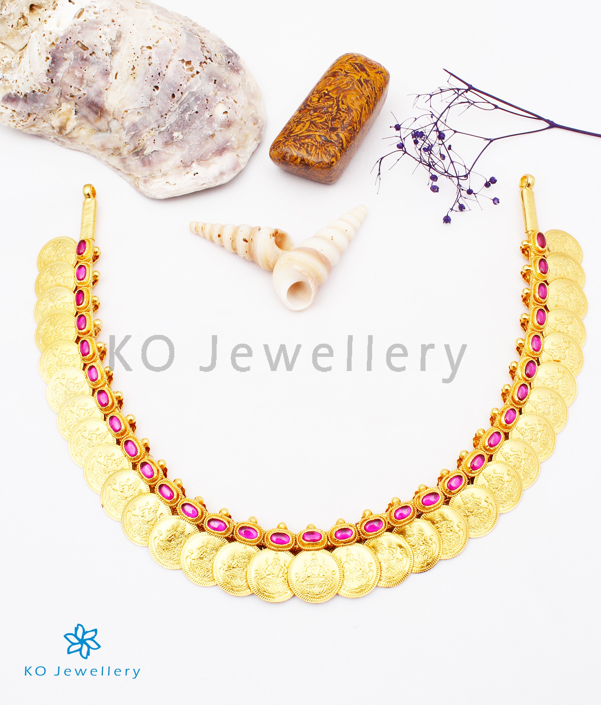 Antique Silver Reversible Kasumala Coin Necklace - Short Length | Handmade Vintage Jewelry for Women | Perfect for Boho, Ethnic & Festival Outfits