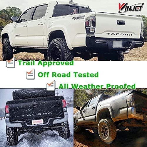 Winjet LED Tail Light Assembly for 2016-2022 Toyota Tacoma - DRL LED Rear Lights with Turn Signal & Brake Lights - Plug & Play - 1 Pair (Black/Smoke Lens) - Upgrade Your Truck's Style & Safety for Night Driving & Off-Road Adventures
