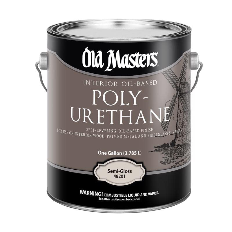 1 Gallon Polyurethane Oil-Based Semi-Gloss Clear Wood Finish - Ideal for Furniture, Cabinets, Floors & DIY Woodworking Projects