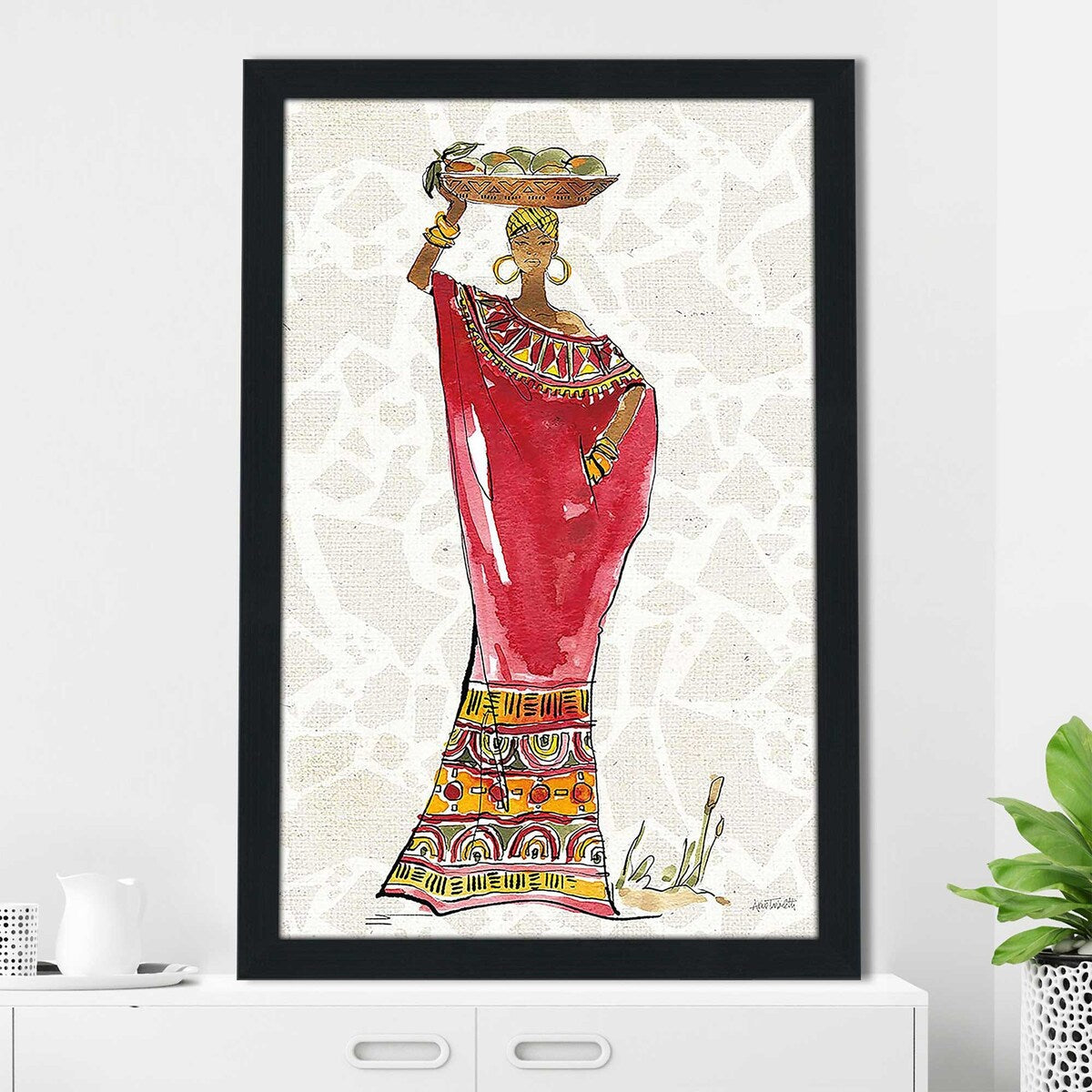 African Flair IX C by Anne Tavoletti - Vibrant Abstract Art Print on Premium Acrylic - Perfect for Modern Home Decor, Office Wall Art & Unique Gift Ideas