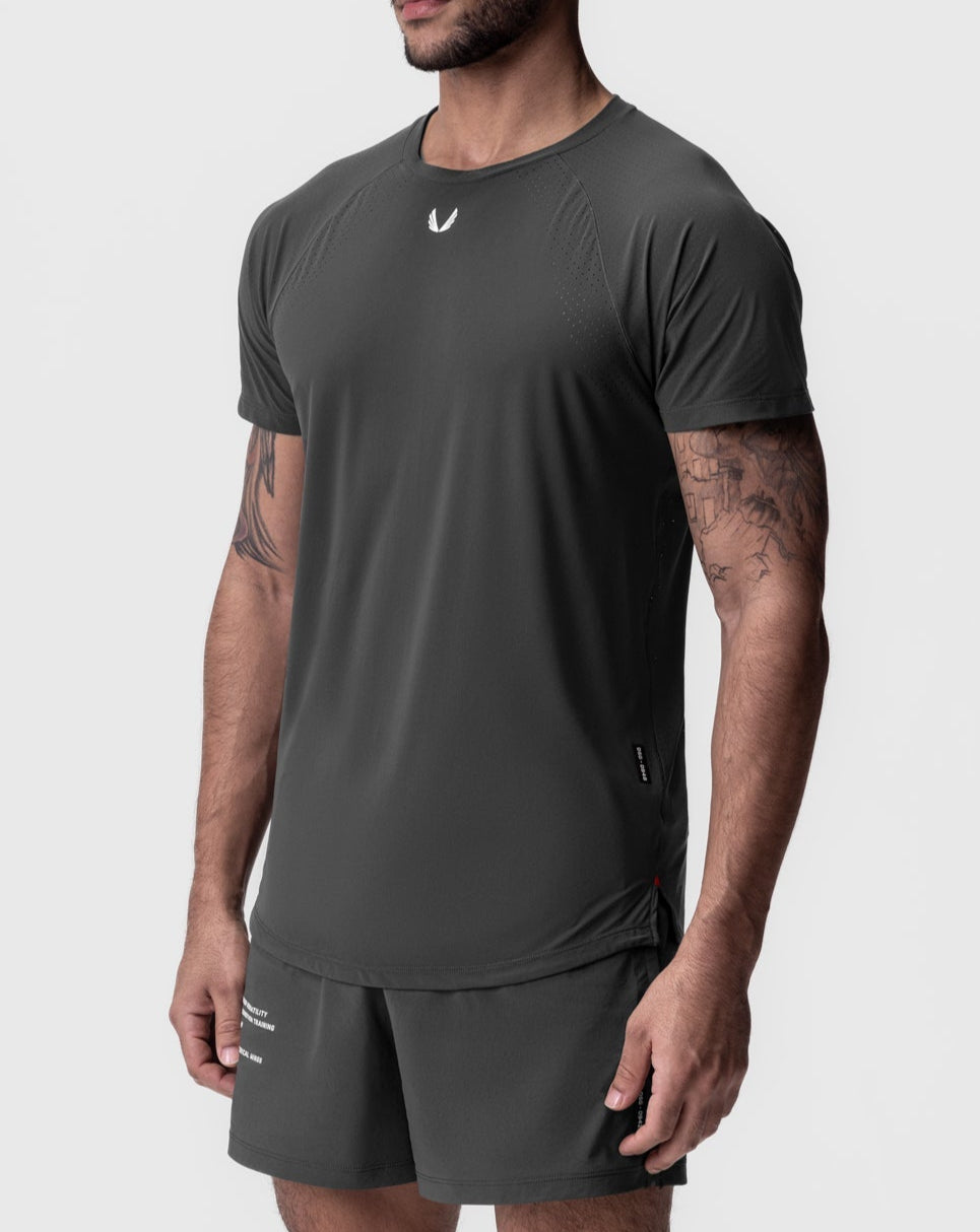 ASRV Men's Laser Vent Established T-Shirt - Breathable Workout & Gym Tee for Running, Training & Active Lifestyle
