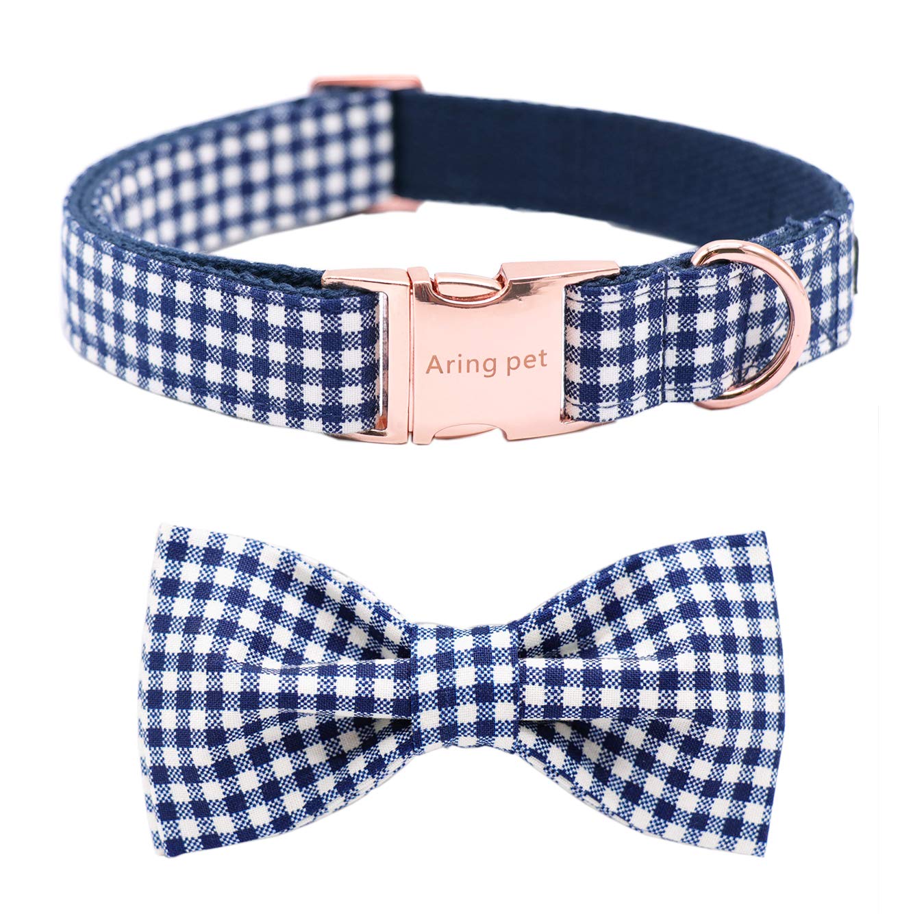 Stylish ARING PET Bowtie Dog Collar - Adjustable Necklace for Small, Medium & Large Dogs - Perfect for Weddings, Parties & Special Occasions