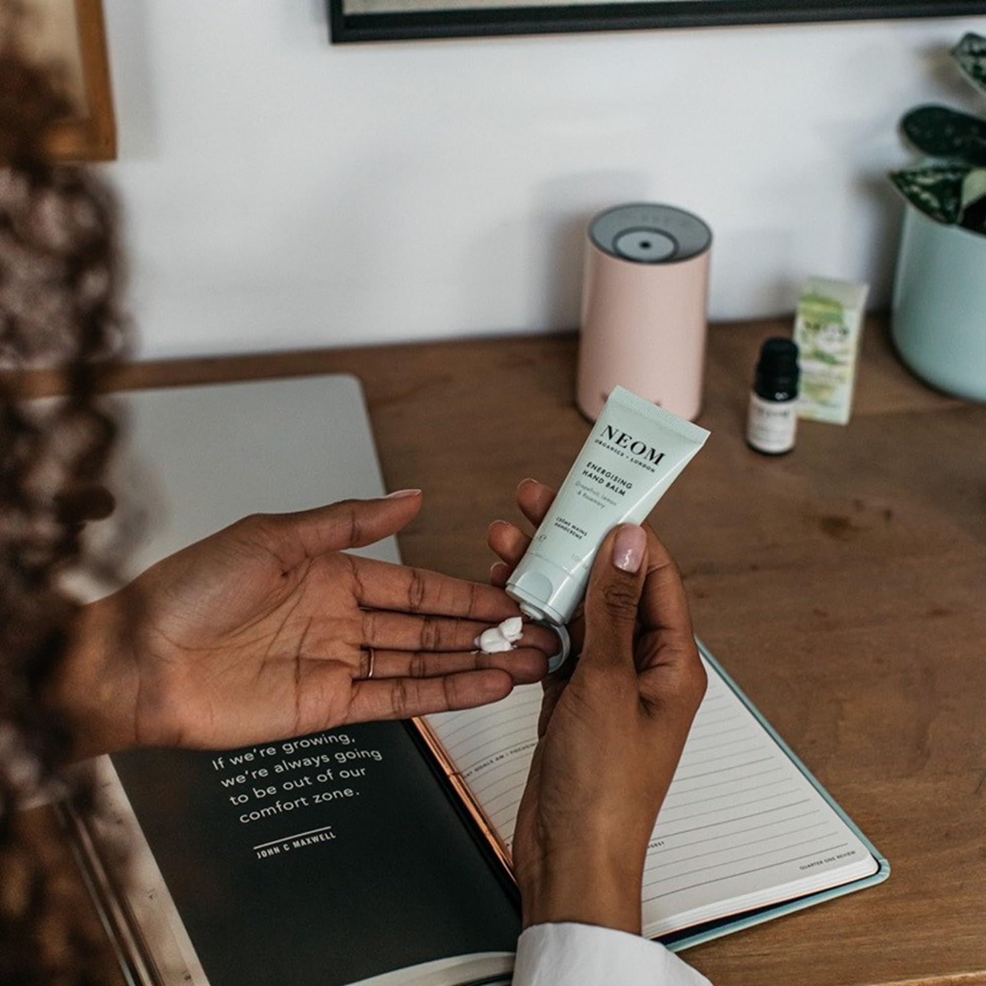 NEOM Calming Hand Balm 30ml - Lavender, Jasmine & Rosewood Scented Moisturizer with Shea Butter | 100% Natural Fragrance for Dry Hands | Perfect for Stress Relief & Nighttime Relaxation