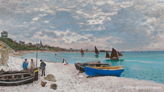 Claude Monet The Beach at Sainte Adresse 1867 Impressionist Painting - Perfect for Home Decor, Office Wall Art & Gift for Art Lovers