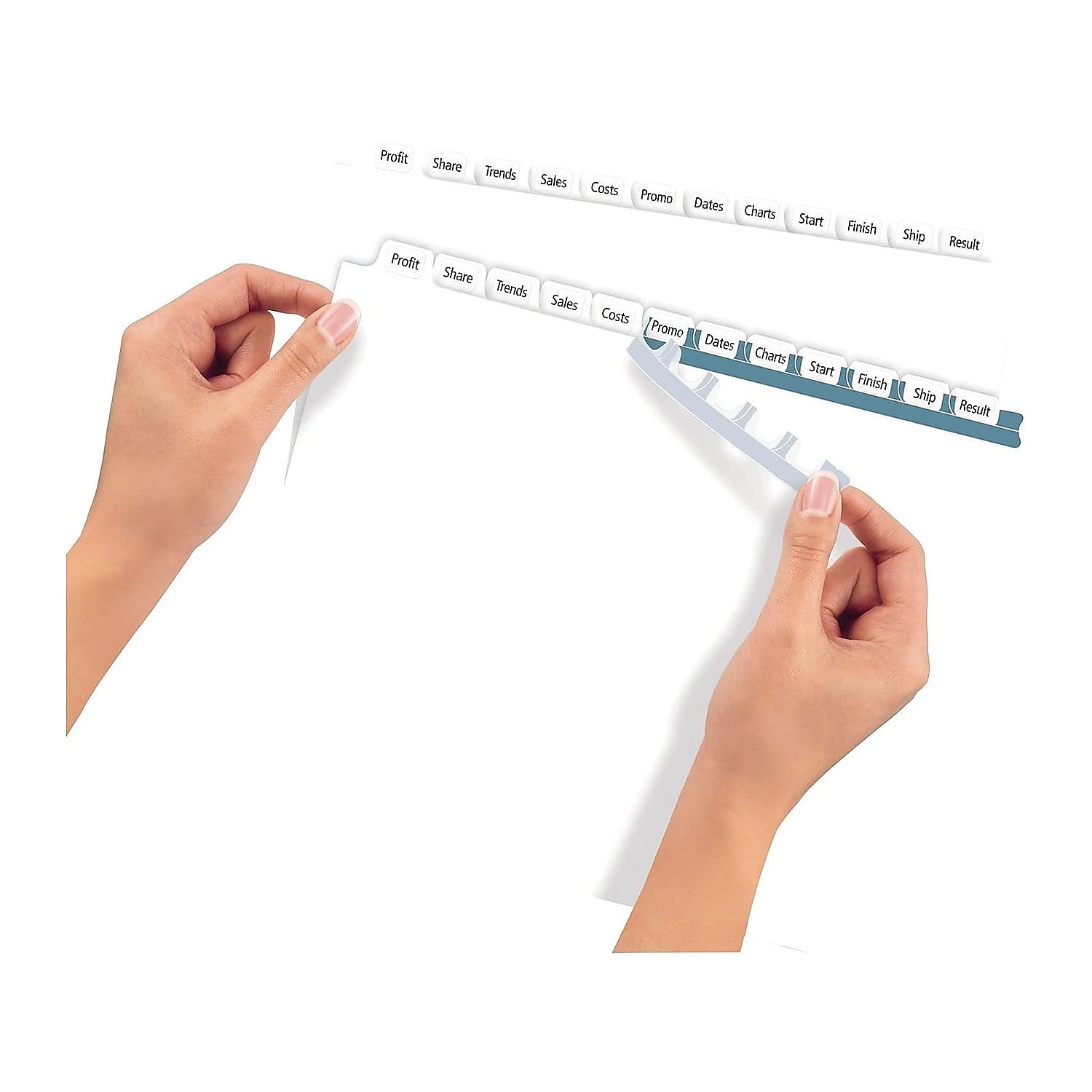 AVERY Index Maker Clear Label Dividers - AVE11428 | 5-Tab Translucent Page Dividers for Binders & Filing | Office Organization Supplies for School, Home & Work