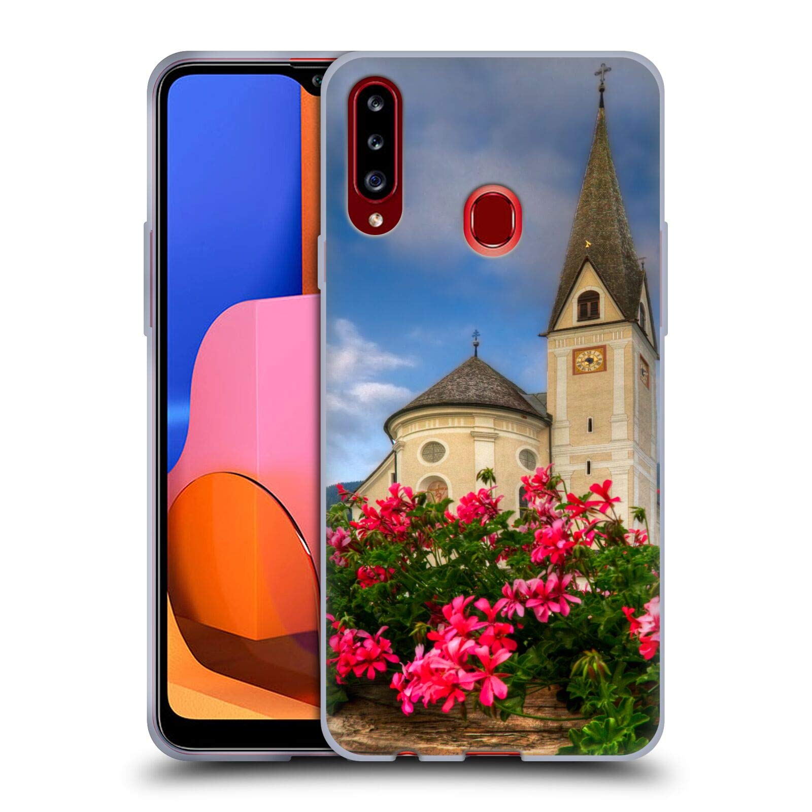 Head Case Designs Officially Licensed Celebrate Life Gallery Austrian Church Florals Soft Gel Case for Samsung Galaxy A20s (2019) - Perfect for Daily Use, Travel & Gift Giving