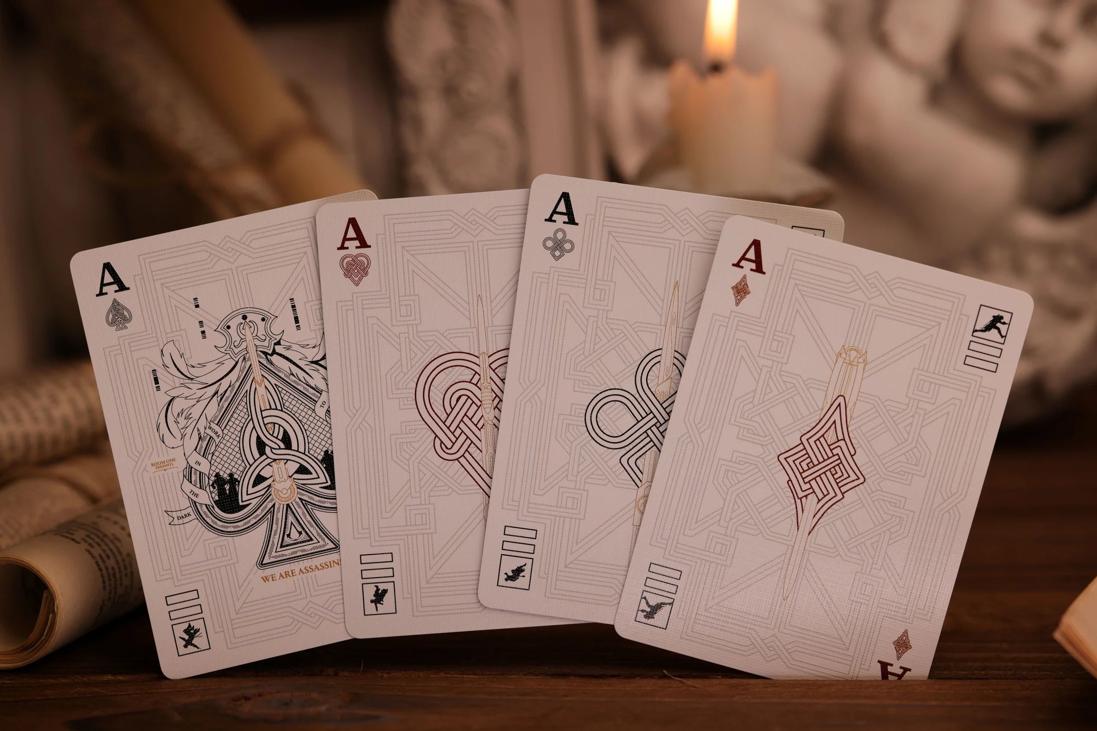 Assassin's Creed Black Hidden Blade Edition Playing Cards - Premium Collectible Card Deck for Game Fans & Card Collectors - Perfect for Game Nights, Gifts, and Cosplay Accessories