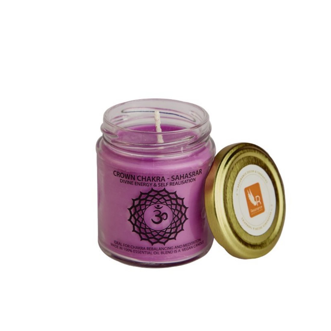 RESONANCE Seven Chakra Meditation Set - Natural Wax Medium Jar Candle for Yoga, Reiki Healing & Spiritual Relaxation