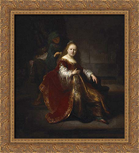 Rembrandt Gold Framed Canvas Art 20x22 - Elegant Home Decor