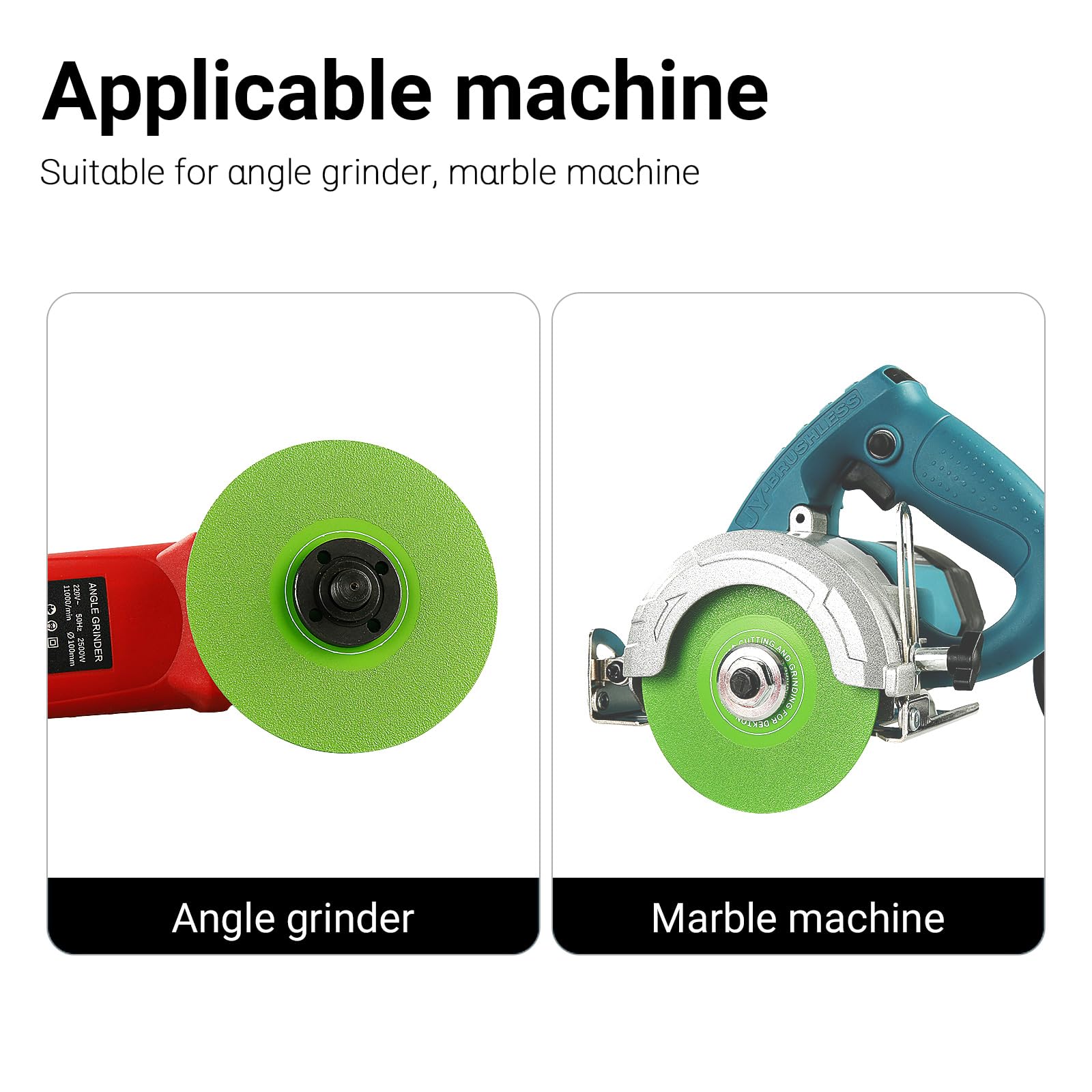 LOZLIN 3PCS 4.5 Inch (115mm) Diamond Grinding & Cutting Wheels - Flat Angle Grinder Discs with 7/8 Inch Arbor for Marble, Quartz, Ceramic, Glass - Perfect for Tile Cutting, Stone Shaping & DIY Home Renovation Projects
