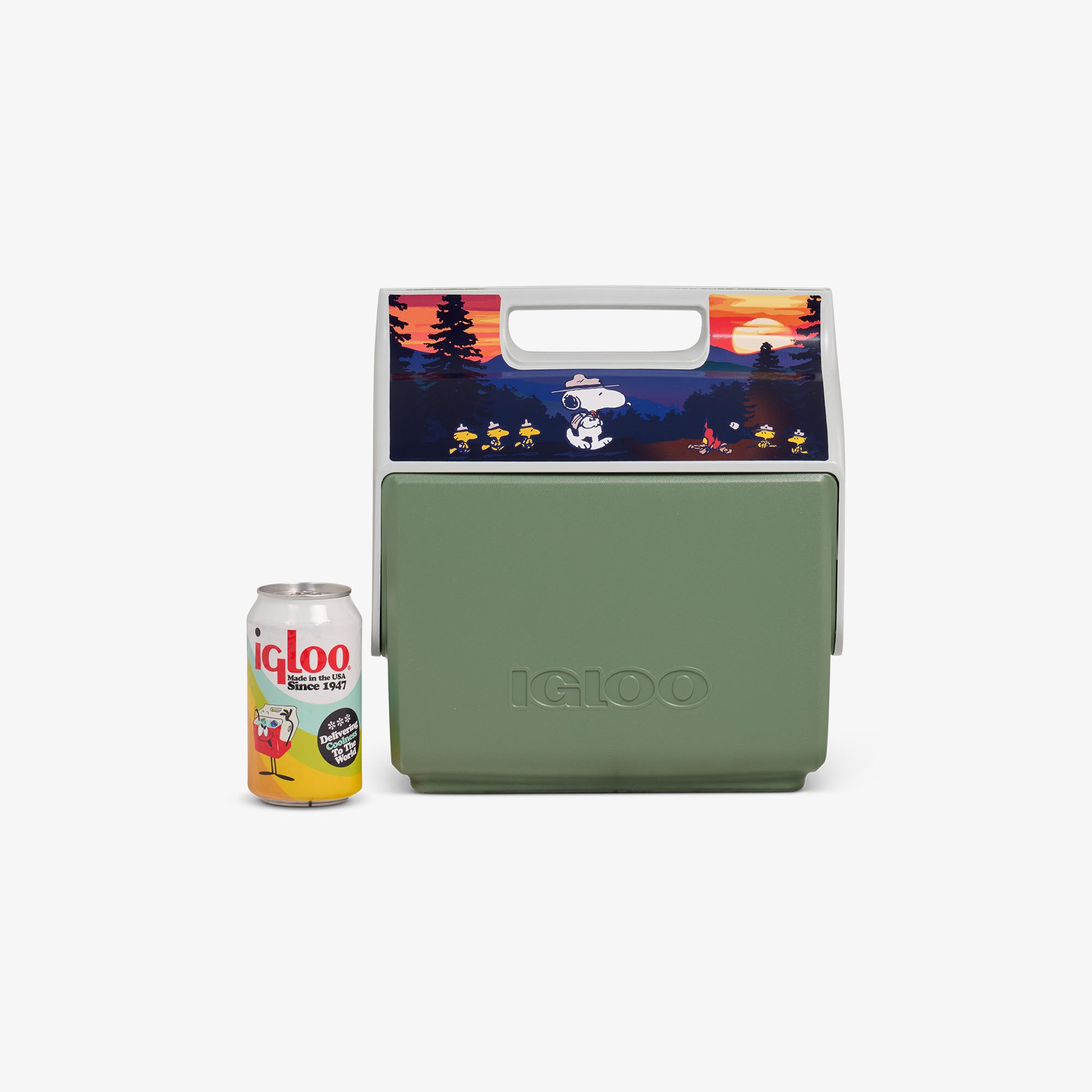Peanuts Beagle Scouts ECOCOOL® 7 Quart Insulated Cooler - Portable Picnic Lunch Box for Camping, Beach & Outdoor Adventures