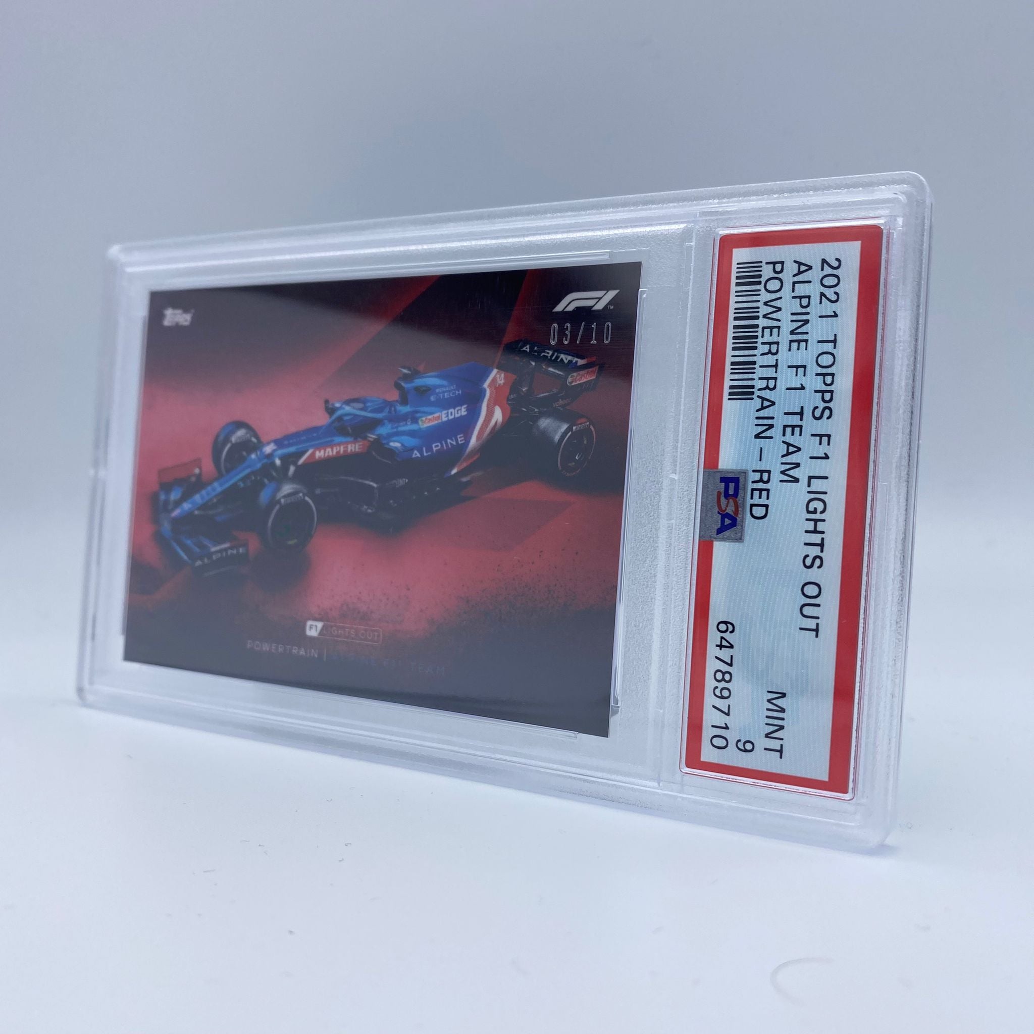 PSA 9 Graded 2003 Alpine F1 Team Powertrain Red Parallel Racing Card - Perfect for F1 Collectors, Sports Memorabilia Displays & Investment Collections