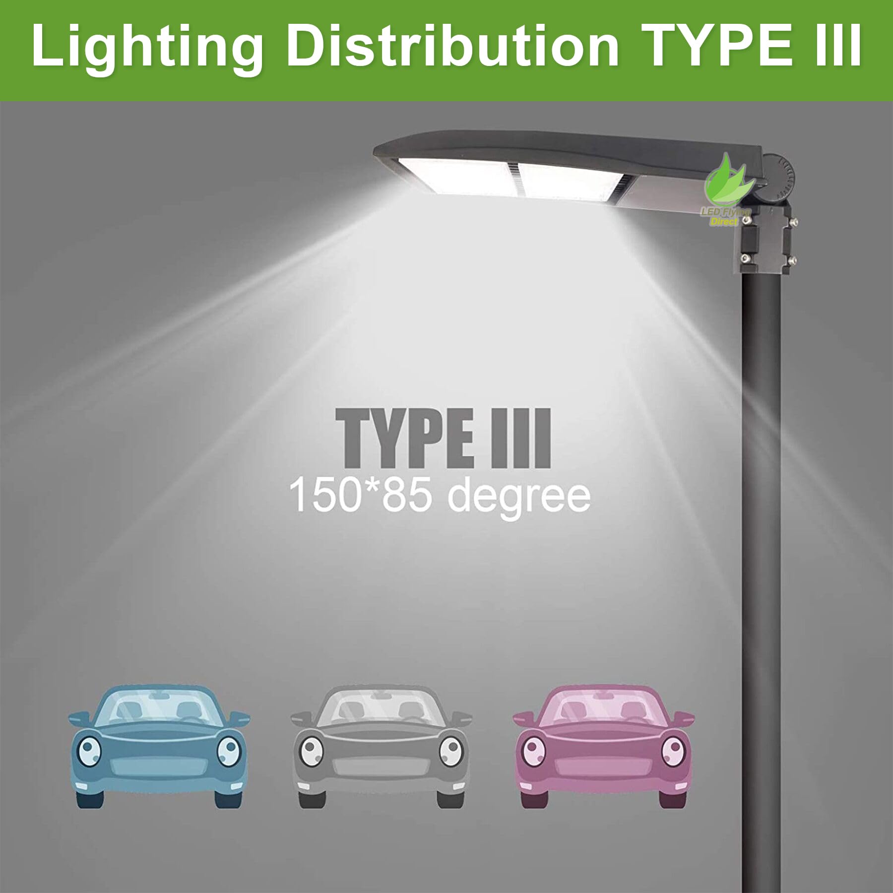 300W LED Parking Lot Lights 4000K Neutral White - DLC Premium UL Certified - 40500lm High Output (700-1000W Equivalent) - 20KV Surge Protector & 1-10V Dimming - Slip Fitter Mount LED Street Lights - Perfect for Commercial Parking Lots, Warehouses, and Outdoor Area Lighting