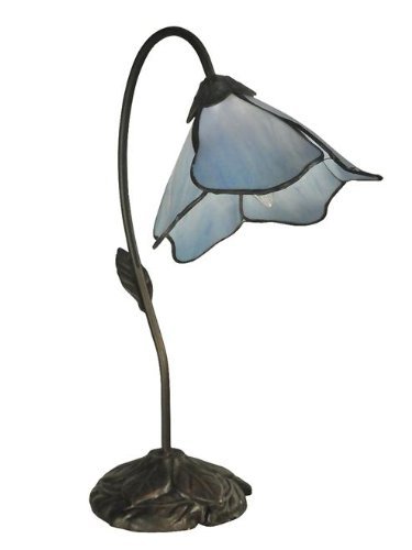 Dale Tiffany TT12145 Poelking 1-Light Blue Lily Table Lamp - 12