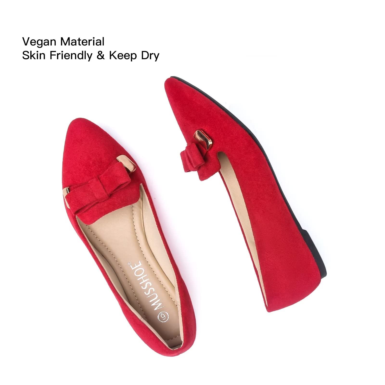 Comfortable Women's Slip-On Flat Shoes - Casual & Dressy Loafers for Work, Walking & Everyday Wear | MUSSHOE