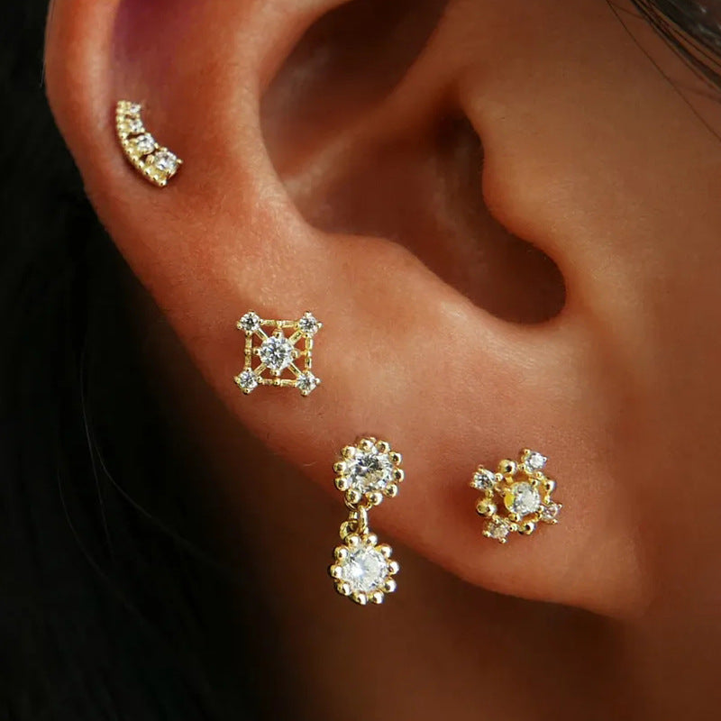 20G Star Emoji Conch Double Piercing Earrings - Trendy Cartilage Ear Jewelry for Women | EGD0382 | Perfect for Parties, Festivals and Everyday Fashion Accessories