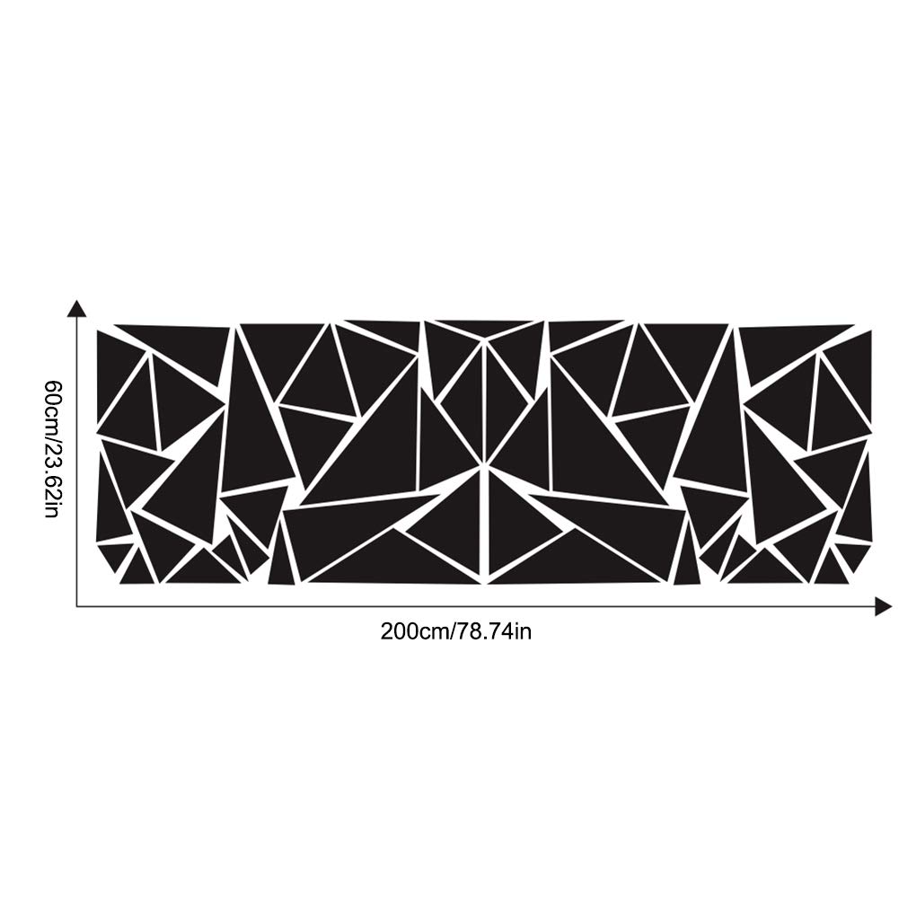 Unique Triangle Car Side Stickers - 2MX60CM Vinyl Racing Decals for Sports Cars - Fast Delivery