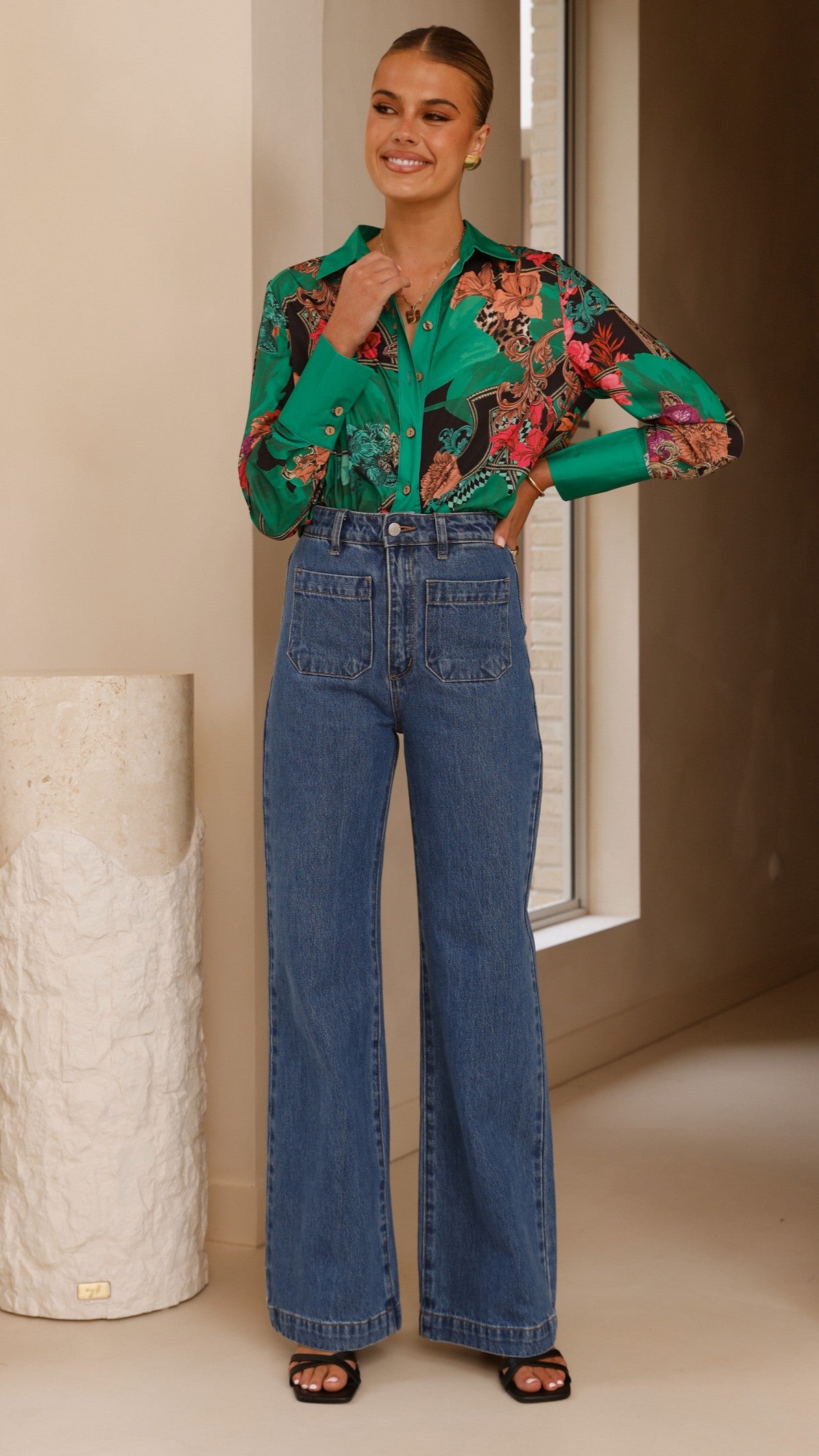 Lucinda Shirt for Women - Stylish Green Blouse for Casual & Office Wear | Perfect for Work, Date Night & Everyday Outfits