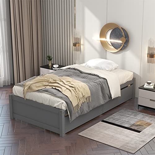 Grey With Drawers