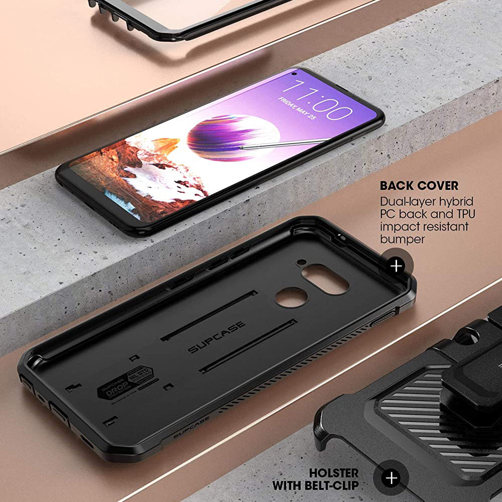 LG Q70 Unicorn Beetle Pro Rugged Case - Heavy Duty Shockproof Cover with Built-in Screen Protector for LG Q70 Phone - Perfect for Outdoor, Construction & Extreme Sports Use