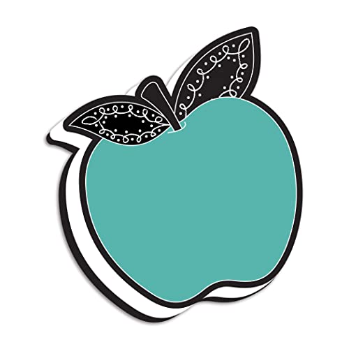 Teal Apple With Chalk Loop Leaves