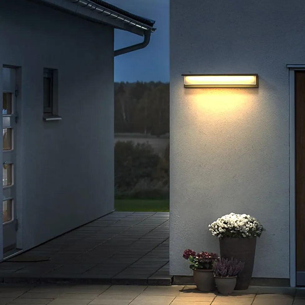 Modern Rectangular LED Outdoor Wall Lights - Waterproof & Energy-Efficient Exterior Lighting for Porch, Patio, Garden, and Garage