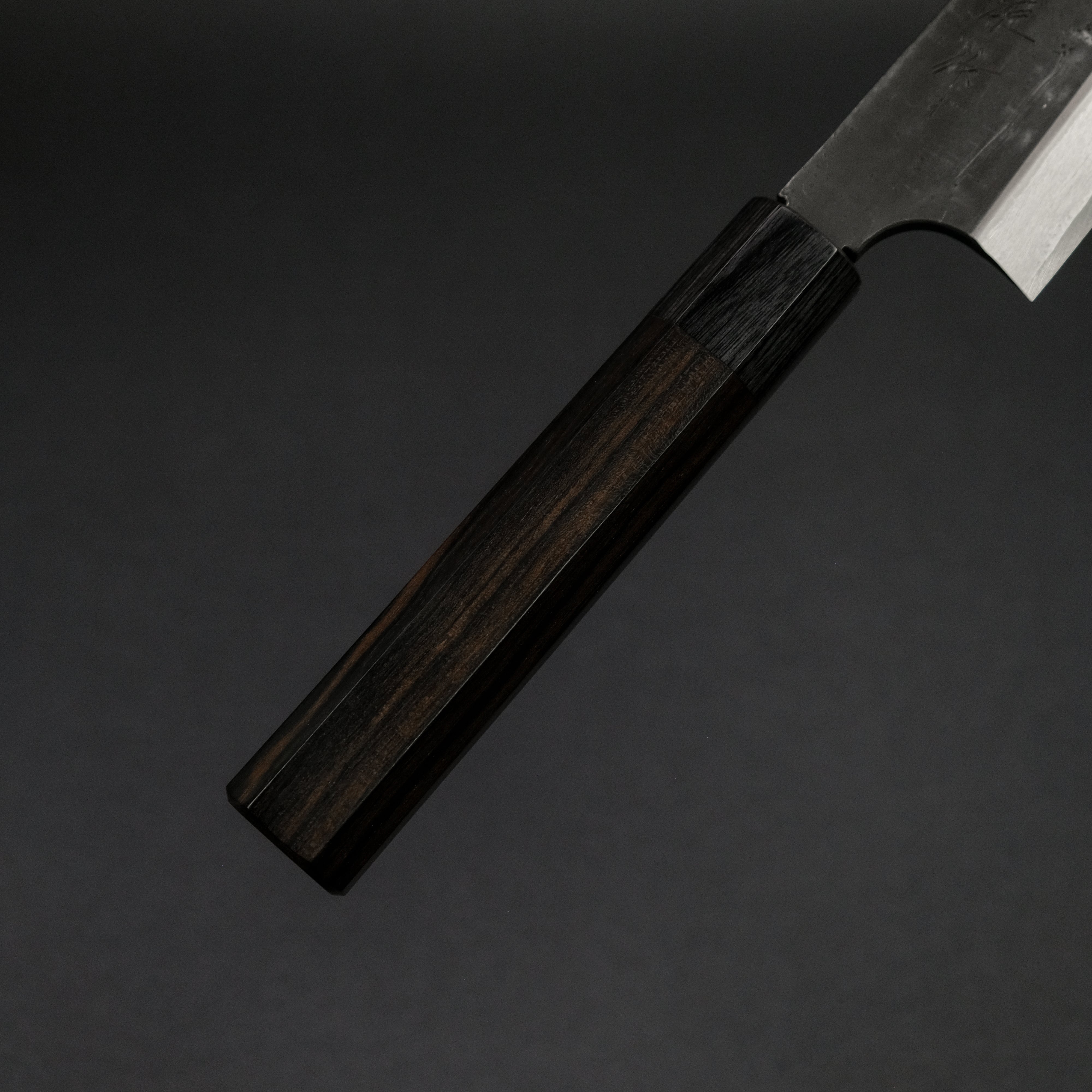 Premium Kitaoka Blue #2 Kurouchi Funayuki 180mm Japanese Kitchen Knife with Ebony Handle - Perfect for Sushi, Sashimi & Meat Cutting - Professional Chef & Home Cooking Essential